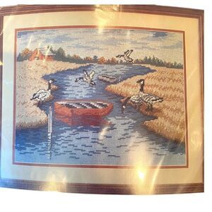 Bucilla Needlepoint Kit Pin Cushion New Yarn Canvas Needle Chart